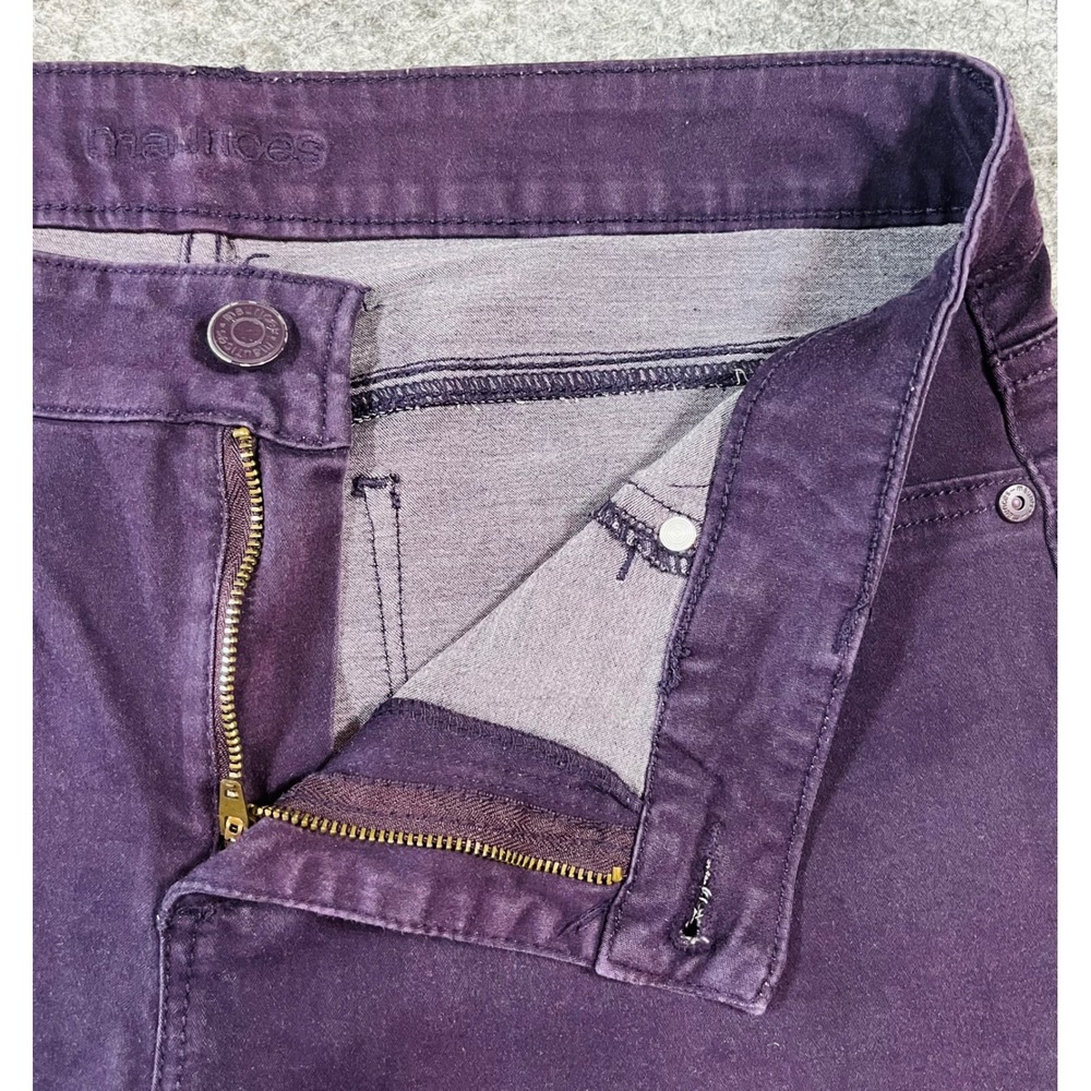 Maurices Jeans Women L Long Plum Purple Slim Fit Stretch Casual Chic Office - Picture 5 of 12